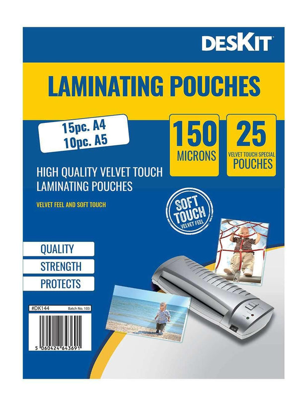 DESKit Laminating Pouches A5 A4 soft touch finish