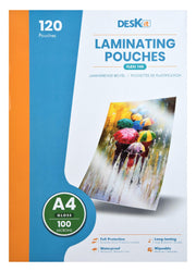 A4 LAMINATING POUCHES GLOSS 100 MICRONS | DESKIT