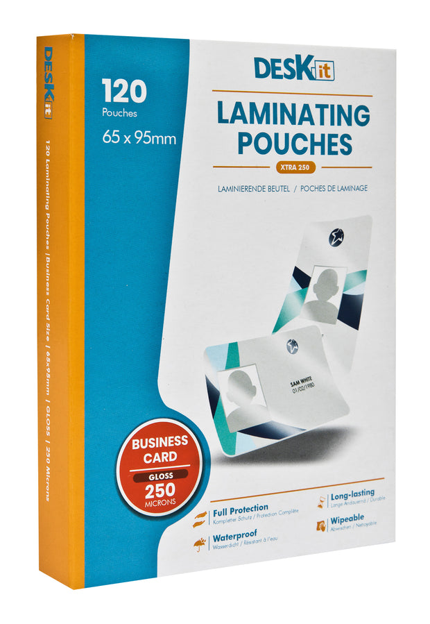 Business card size laminating pouches DESKIT