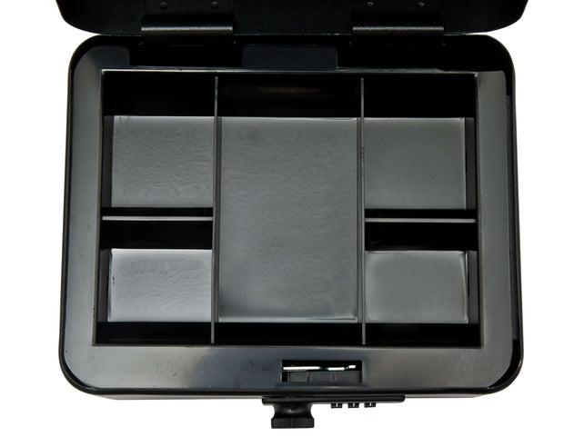 8" Cash Box with Combination Lock For Petty Cash Black|DESKITSHOP