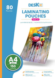 A4 SMALL PACK GLOSS LAMINATING POUCHES | DESKIT