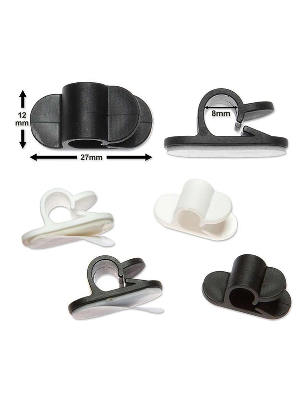 Cable and Wire Holder Sticky Clips for Cable Management | DESKITSHOP