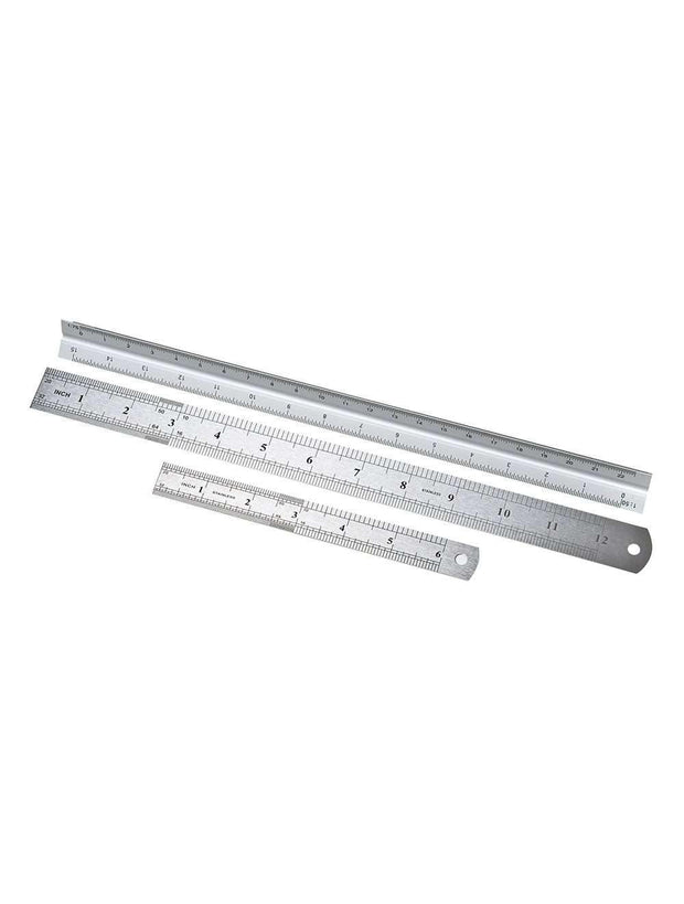 Stainless Steel Rulers Inches mm cm and Multiscale DESKIT