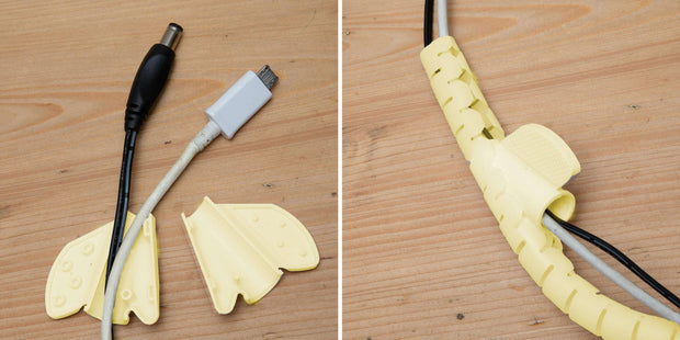 Cable management wrapper cream | deskit