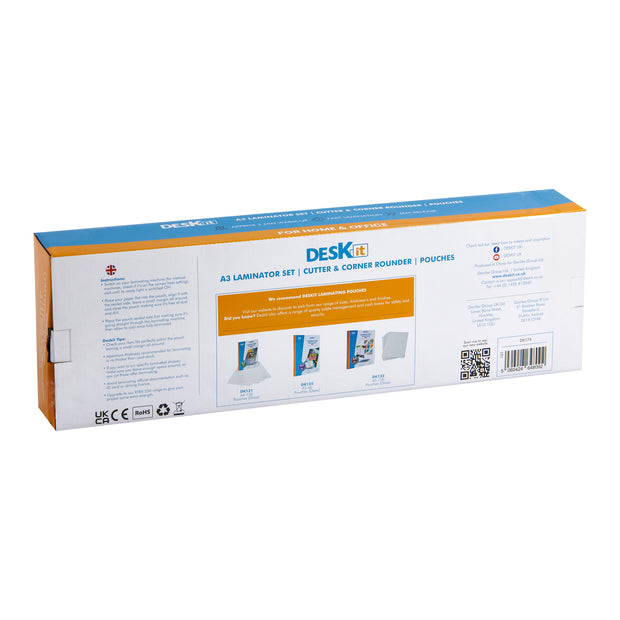 A3 & A4 Laminator Set - Inc. 2 Cutters & 15 Laminating Pouches