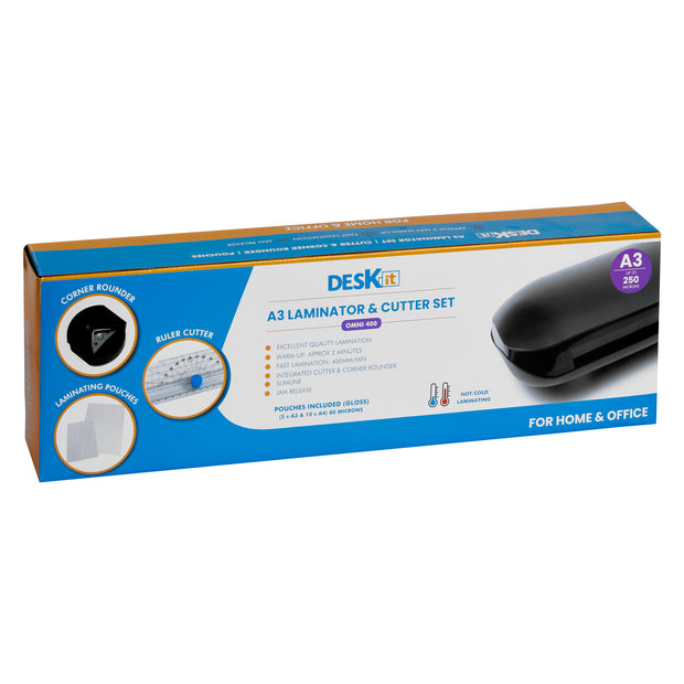 A3 & A4 Laminator Set - Inc. 2 Cutters & 15 Laminating Pouches