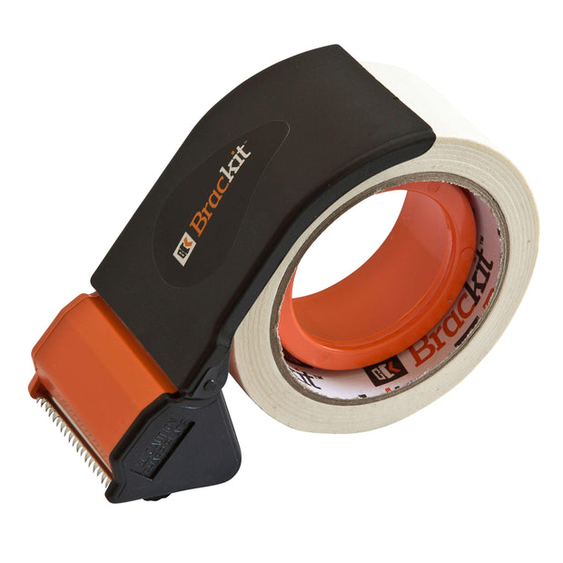 Brackit Masking Tape with Compact Dispenser, 48mm x 30M, Pack of 6 Rolls - Deskit