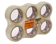 Brackit Clear Packaging Tape , 48mm x 66m, Bulk Pack of 6 Rolls - Deskit