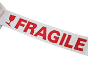 Fragile Packaging Tape with Dispenser, 48mm x 66m, Pack of 6 Rolls - Deskit