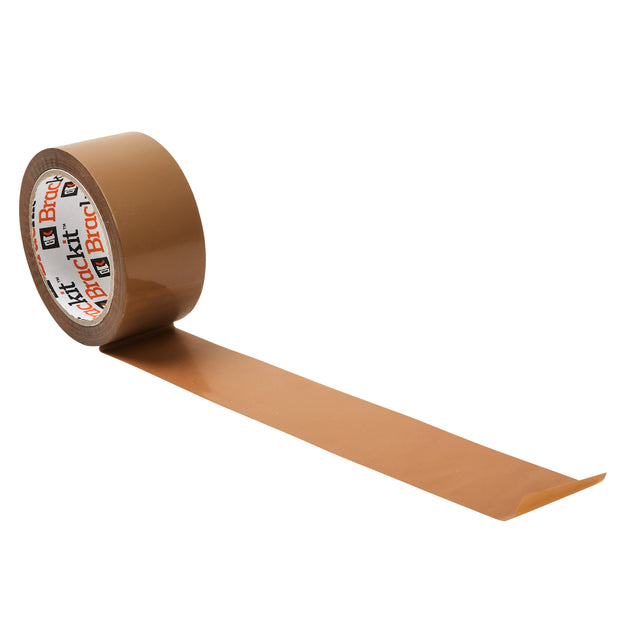 Brown Packing Tape - 48mm x 50m - Pack of 3 Rolls (Extra Thick)