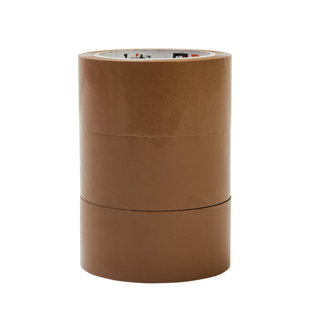Brown Packing Tape - 48mm x 50m - Pack of 3 Rolls (Extra Thick)