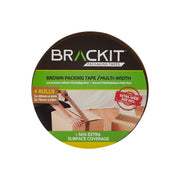 Brown Packing Tape - Multi-width (2 x 48mm and 2 x 75mm) Pack of 4 Rolls - 66m