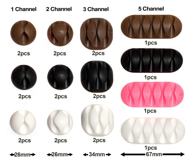 Cable and Wire Tidy Sticky Clips for Cable Management | DESKITSHOP