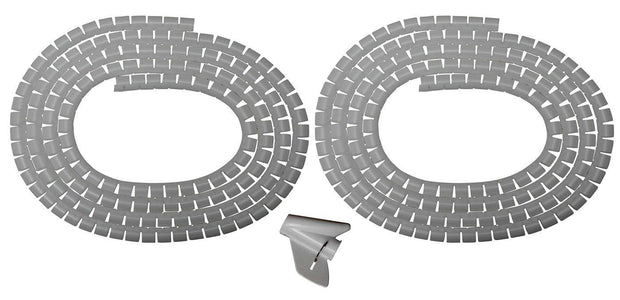 Spiral Wrap Cable Tidy 6 meters with Fitting tool (grey) - Deskit