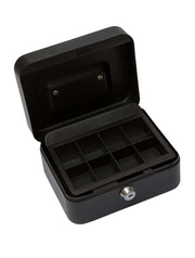 Small 6" Cash Box With 2Keys For Petty Cash Black | DESKITSHOP
