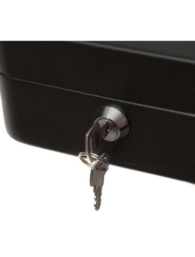 Small 6" Cash Box With 2 Keys For Petty Cash (Black)