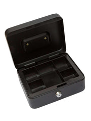 DESKit 8" Cash Box with cash tray and 2 keys for petty cash
