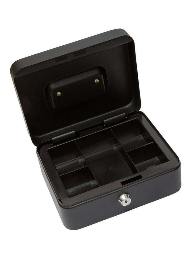 DESKit 8" Cash Box with cash tray and 2 keys for petty cash